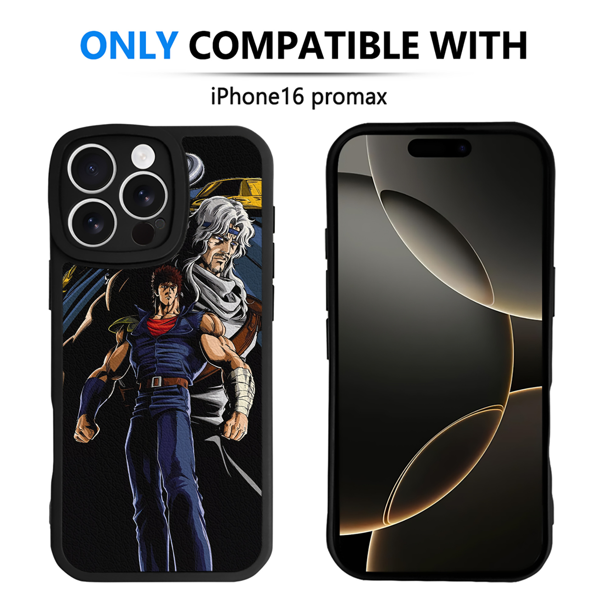 （画像用） 北斗の拳 Fist of the North Star 【iPhone 16シリーズ対応】シリコンスマホケース（レザー調） 材質：シリコン